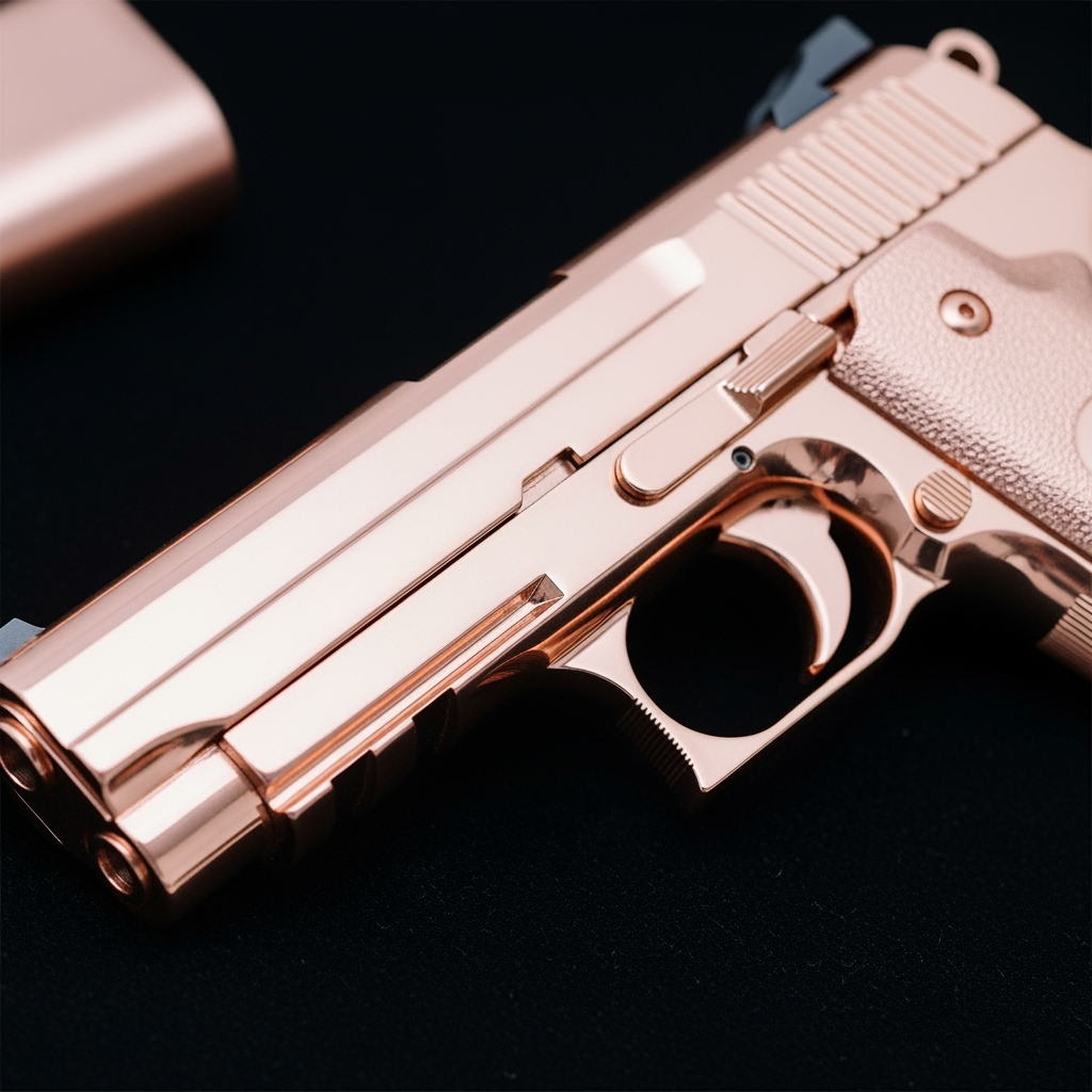 Rose gold copper firearm